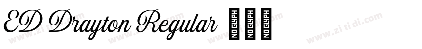 ED Drayton Regular字体转换